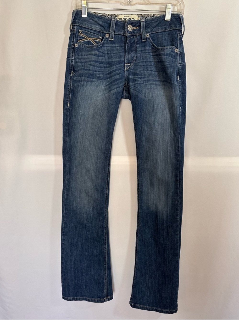 Ariat R.E.A.L. Samara Mid Rise Boot Cut Jeans Austin Wash 10036086 Size 26L